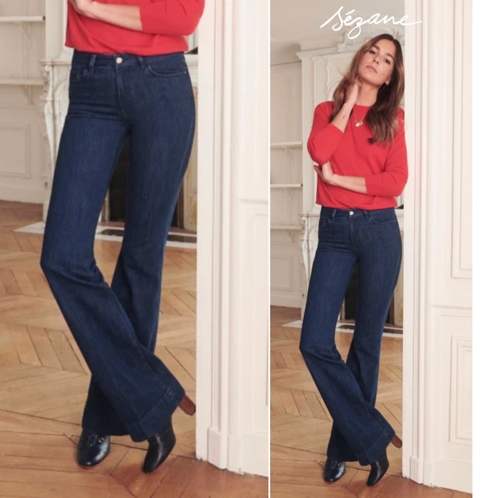Sezane 1973 The Flare Jeans Blue Size 27